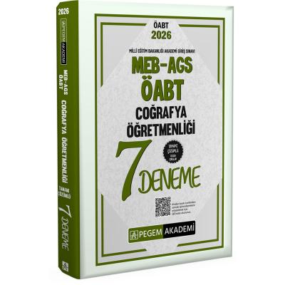 Pegem Yayınları 2026 MEB AGS ÖABT Coğrafya Öğretmenliği Tamamı Çözümlü 7 Deneme