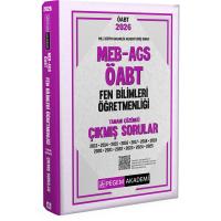 Pegem Yayınları 2026 MEB AGS ÖABT Fen Bilimleri Öğretmenliği Tamamı Çözümlü Çıkmış Sorular