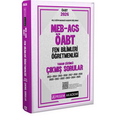 Pegem Yayınları 2026 MEB AGS ÖABT Fen Bilimleri Öğretmenliği Tamamı Çözümlü Çıkmış Sorular