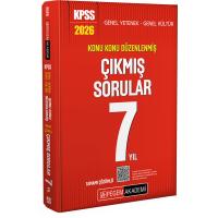 Pegem Yayınları 2026 KPSS Genel Yetenek Genel Kültür Konu Konu Düzenlenmiş Tamamı Çözümlü Çıkmış Sorular 7 Yıl