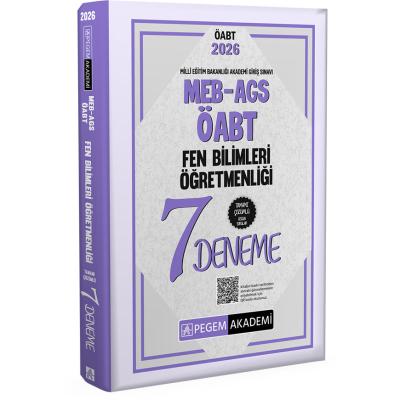 Pegem Yayınları 2026 MEB AGS ÖABT Fen Bilimleri Öğretmenliği Tamamı Çözümlü 7 Deneme