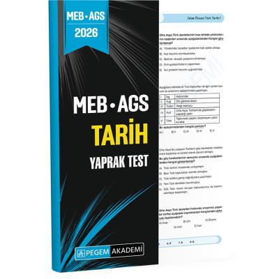 Pegem Yayınları 2026 MEB AGS Tarih Yaprak Test
