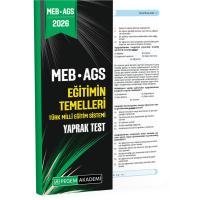 Pegem Yayınları 2026 MEB AGS Eğitimin Temelleri Türk Milli Eğitim Sistemi Yaprak Test