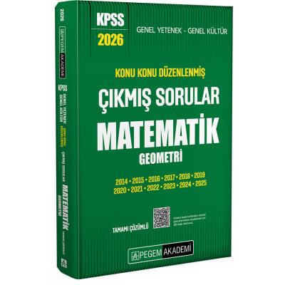 Pegem Yayınları 2026 KPSS Genel Yetenek Genel Kültür Konu Konu Düzenlenmiş Tamamı Çözümlü Çıkmış Sorular MATEMATİK GEOMETRİ