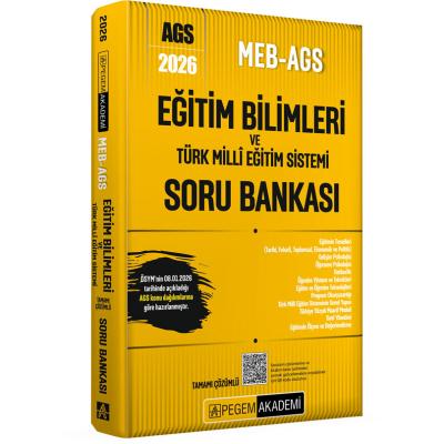 Pegem Yayınları 2026 MEB AGS Eğitim Bilimleri ve Türk Milli Eğitim Sistemi Tamamı Çözümlü Soru Bankası