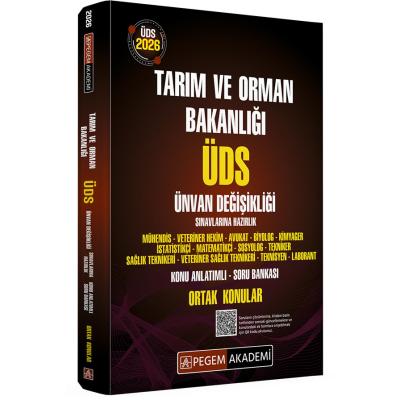Pegem Yayınları 2026 ÜDS Tarım ve Orman Bakanlığı Ünvan Değişikliği Sınavlarına Hazırlık Konu Anlatımlı Soru Bankası ORTAK KONULAR