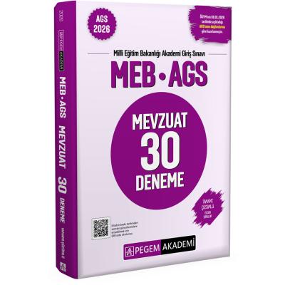 Pegem Yayınları 2026 MEB AGS Mevzuat 30 Deneme Tamamı Çözümlü