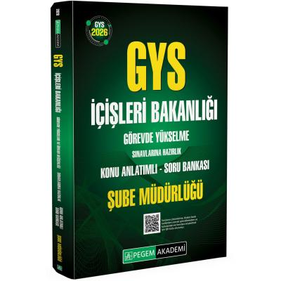 Pegem Yayınları 2026 GYS İçişleri Bakanlığı Görevde Yükselme Sınavlarına Hazırlık Konu Anlatımlı Soru Bankası ŞUBE MÜDÜRLÜĞÜ