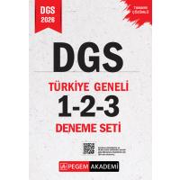 Pegem Yayınları 2026 DGS Tamamı Çözümlü Türkiye Geneli 1-2-3 (3'lü Deneme Seti)