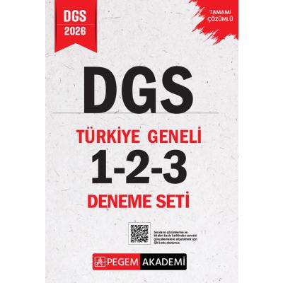 Pegem Yayınları 2026 DGS Tamamı Çözümlü Türkiye Geneli 1-2-3 (3'lü Deneme Seti)