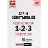 Pegem Yayınları 2026 MEB AGS ÖABT Tarih Öğretmenliği Tamamı Çözümlü Türkiye Geneli 1-2-3 (3'lü Deneme Seti)