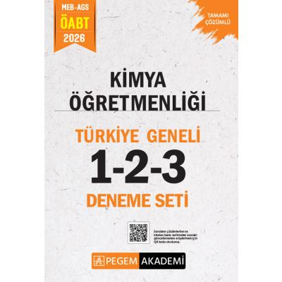 Pegem Yayınları 2026 MEB AGS ÖABT Kimya Öğretmenliği Tamamı Çözümlü Türkiye Geneli 1-2-3 (3'lü Deneme Seti)