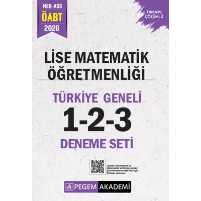 Pegem Yayınları 2026 MEB AGS ÖABT Lise Matematik Öğretmenliği Tamamı Çözümlü Türkiye Geneli 1-2-3 (3'lü Deneme Seti)