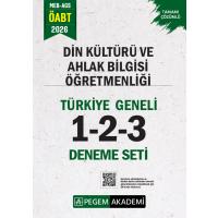 Pegem Yayınları 2026 MEB AGS ÖABT Din Kültürü ve Ahlak Bilgisi Öğretmenliği Tamamı Çözümlü Türkiye Geneli 1-2-3 (3'lü Deneme)