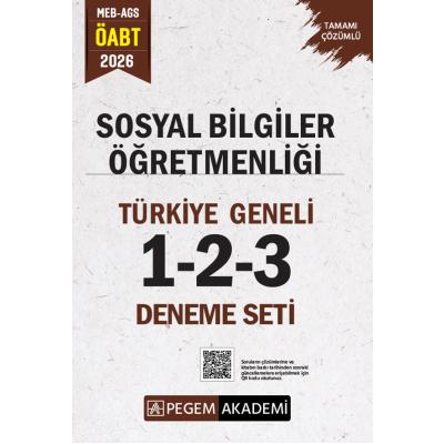 Pegem Yayınları 2026 MEB AGS ÖABT Sosyal Bilgiler Öğretmenliği Tamamı Çözümlü Türkiye Geneli 1-2-3 (3'lü Deneme Seti