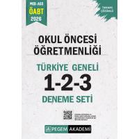 Pegem Yayınları 2026 MEB AGS ÖABT Okul Öncesi Öğretmenliği Tamamı Çözümlü Türkiye Geneli 1-2-3 (3'lü Deneme Seti)