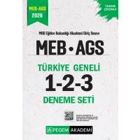 Pegem Yayınları 2026 MEB AGS Tamamı Çözümlü Türkiye Geneli 1-2-3 (3'lü Deneme Seti)
