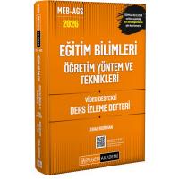 Pegem Yayınları 2026 MEB AGS Eğitim Bilimleri Öğretim Yöntem ve Teknikleri Video Destekli Ders İzleme Defteri