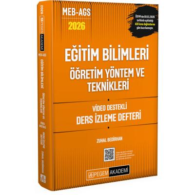 Pegem Yayınları 2026 MEB AGS Eğitim Bilimleri Öğretim Yöntem ve Teknikleri Video Destekli Ders İzleme Defteri