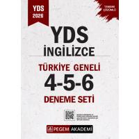 Pegem Yayınları 2026 YDS İngilizce Tamamı Çözümlü Türkiye Geneli 4-5-6 (3'lü Deneme Seti)