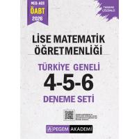 Pegem Yayınları 2026 MEB AGS ÖABT Lise Matematik Öğretmenliği Tamamı Çözümlü Türkiye Geneli 4-5-6 (3'lü Deneme Seti)