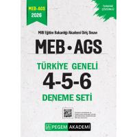Pegem Yayınları 2026 MEB AGS Tamamı Çözümlü Türkiye Geneli 4-5-6 (3'lü Deneme Seti)