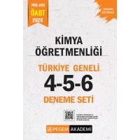 Pegem Yayınları 2026 MEB AGS ÖABT Kimya Öğretmenliği Tamamı Çözümlü Türkiye Geneli 4-5-6 (3'lü Deneme Seti)