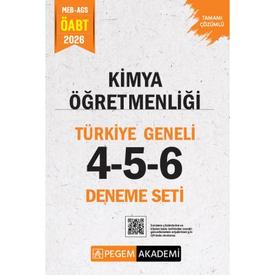 Pegem Yayınları 2026 MEB AGS ÖABT Kimya Öğretmenliği Tamamı Çözümlü Türkiye Geneli 4-5-6 (3'lü Deneme Seti)