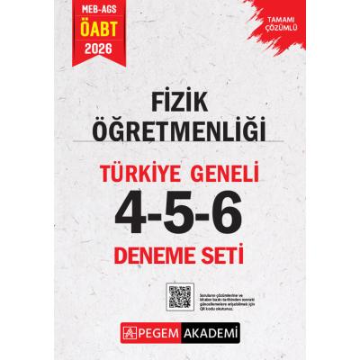 Pegem Yayınları 2026 MEB AGS ÖABT Fizik Öğretmenliği Tamamı Çözümlü Türkiye Geneli 4-5-6 (3'lü Deneme Seti)