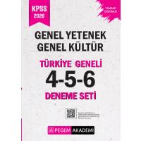 Pegem Yayınları 2026 KPSS Genel Yetenek Genel Kültür Tamamı Çözümlü Türkiye Geneli 4-5-6 (3'lü Deneme Seti)