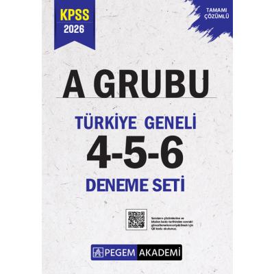 Pegem Yayınları 2026 KPSS A Grubu Tamamı Çözümlü Türkiye Geneli 4-5-6 (3'lü Deneme Seti)