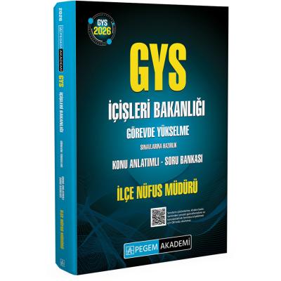 Pegem Yayınları 2026 GYS İçişleri Bakanlığı Görevde Yükselme Sınavlarına Hazırlık İlçe Nüfus Müdürü Konu Anlatımlı Soru Bankası