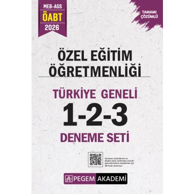 Pegem Yayınları 2026 MEB AGS ÖABT Özel Eğitim Öğretmenliği Tamamı Çözümlü Türkiye Geneli 1-2-3 (3'lü Deneme Seti)