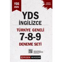 Pegem Yayınları 2026 YDS İngilizce Tamamı Çözümlü Türkiye Geneli 7-8-9 (3'lü Deneme Seti)