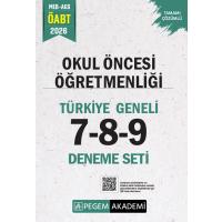 Pegem Yayınları 2026 MEB AGS ÖABT Okul Öncesi Öğretmenliği Tamamı Çözümlü Türkiye Geneli 7-8-9 (3'lü Deneme Seti)