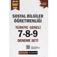 Pegem Yayınları 2026 MEB AGS ÖABT Sosyal Bilgiler Öğretmenliği Tamamı Çözümlü Türkiye Geneli 7-8-9 (3'lü Deneme Seti