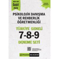 Pegem Yayınları 2026 MEB AGS ÖABT Psikolojik Danışma ve Rehberlik Öğretmenliği Tamamı Çözümlü Türkiye Geneli 7-8-9 (3'lü Deneme Seti)