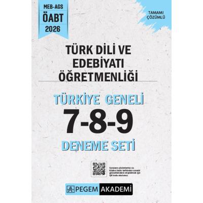 Pegem Yayınları 2026 MEB AGS ÖABT Türk Dili ve Edebiyatı Öğretmenliği Tamamı Çözümlü Türkiye Geneli 7-8-9 (3'lü Deneme Seti)