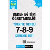Pegem Yayınları 2026 MEB AGS ÖABT Beden Eğitimi Öğretmenliği Tamamı Çözümlü Türkiye Geneli 7-8-9 (3'lü Deneme Seti)