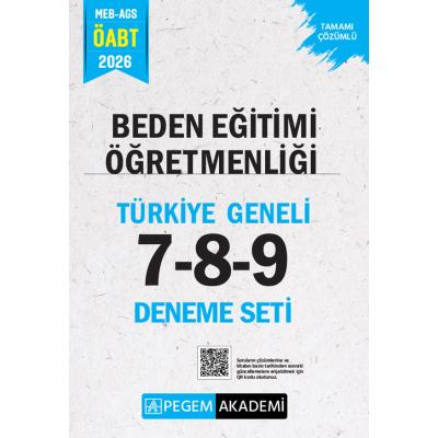 Pegem Yayınları 2026 MEB AGS ÖABT Beden Eğitimi Öğretmenliği Tamamı Çözümlü Türkiye Geneli 7-8-9 (3'lü Deneme Seti)