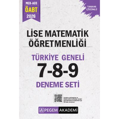 Pegem Yayınları 2026 MEB AGS ÖABT Lise Matematik Öğretmenliği Tamamı Çözümlü Türkiye Geneli 7-8-9 (3'lü Deneme Seti