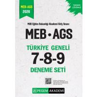 Pegem Yayınları 2026 MEB AGS Tamamı Çözümlü Türkiye Geneli 7-8-9 (3'lü Deneme Seti)