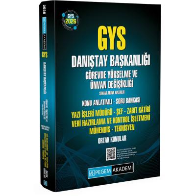 Pegem Yayınları 2026 GYS Danıştay Başkanlığı Görevde Yükselme Sınavlarına Hazırlık Konu Anlatımlı Soru Bankası Ortak Konular