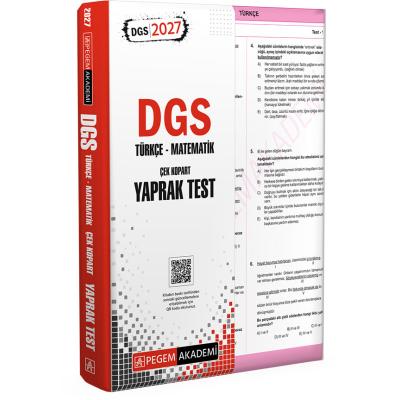 Pegem Yayınları 2027 DGS Türkçe-Matematik Çek Kopart Yaprak Test