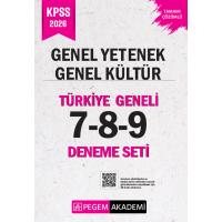 Pegem Yayınları 2026 KPSS Genel Yetenek Genel Kültür Tamamı Çözümlü Türkiye Geneli 7-8-9 (3'lü Deneme Seti)