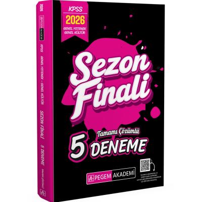 Pegem Yayınları 2026 KPSS Genel Yetenek Genel Kültür Sezon Finali Tamamı Çözümlü 5 Deneme