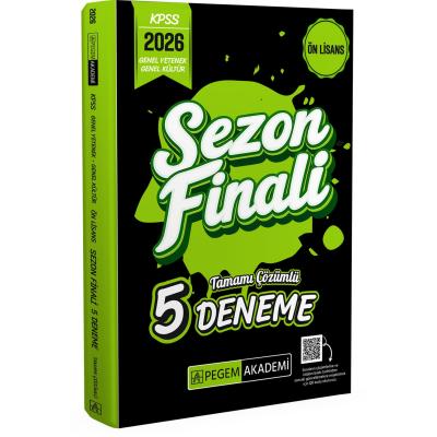 Pegem Yayınları 2026 KPSS Ön Lisans Genel Yetenek Genel Kültür Sezon Finali Tamamı Çözümlü 5 Deneme