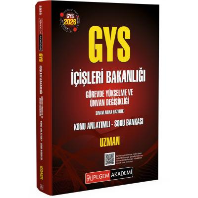Pegem Yayınları 2026 GYS İçişleri Bakanlığı Görevde Yükselme Sınavlarına Hazırlık Konu Anlatımlı Soru Bankası UZMAN