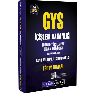 Pegem Yayınları 2026 GYS İçişleri Bakanlığı Görevde Yükselme Sınavlarına Hazırlık Konu Anlatımlı Soru Bankası EĞİTİM UZMANI