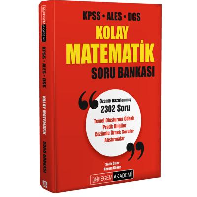 Pegem Yayınları Kpss Ales Dgs Kolay Matematik Soru Bankası